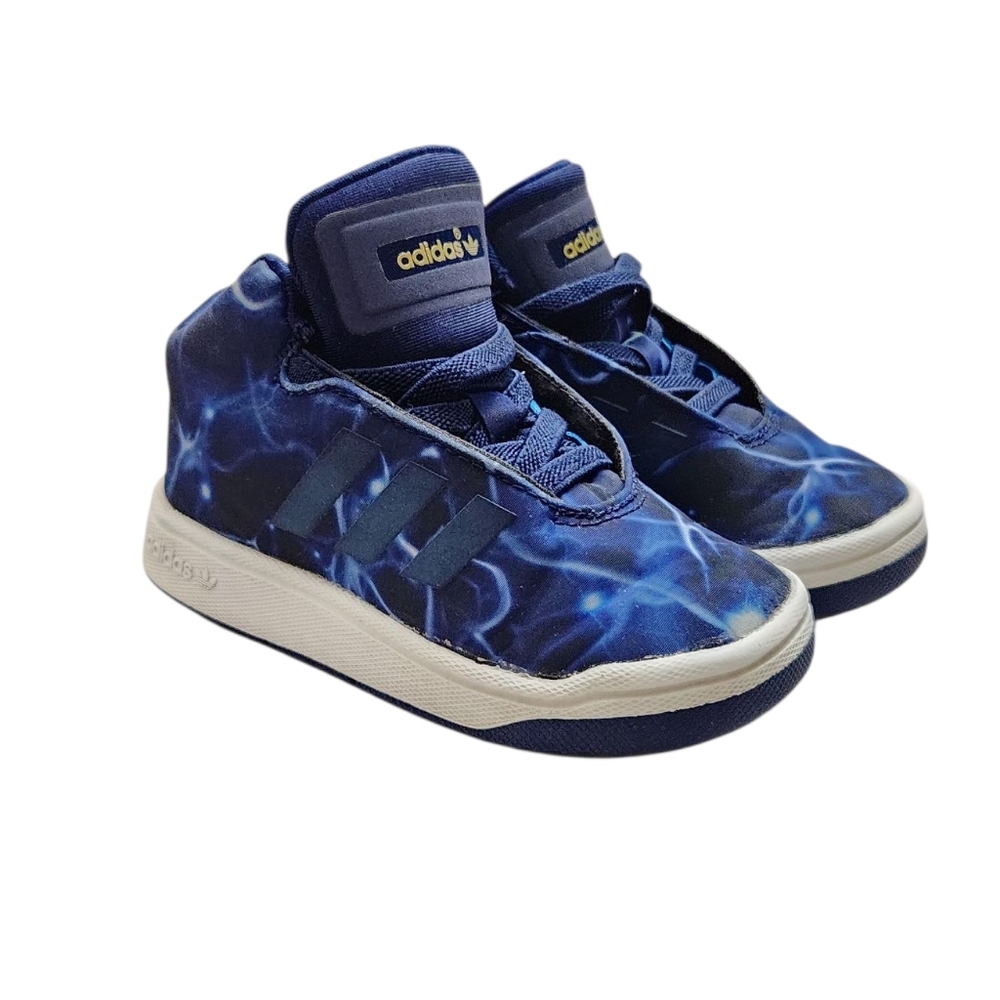 Adidas Veritas Mid‎ Top Toddler Shoes Blue Nebula Fit Foam Sneakers Kids Shoes